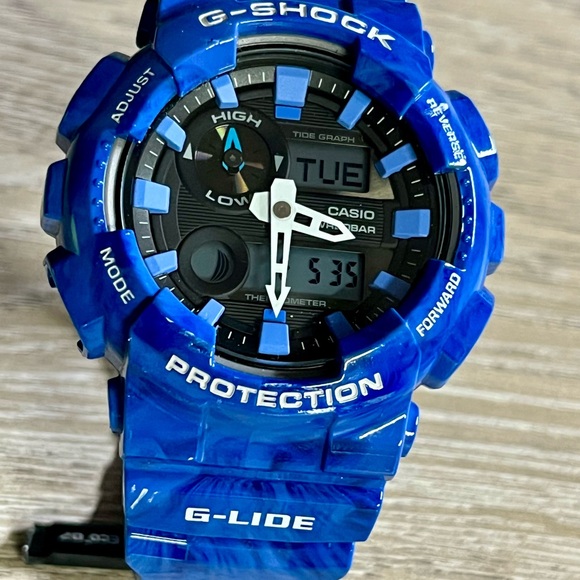Casio g-shock G-Lide Ocean Blue watch Timepiece gax-100ma - Picture 4 of 12